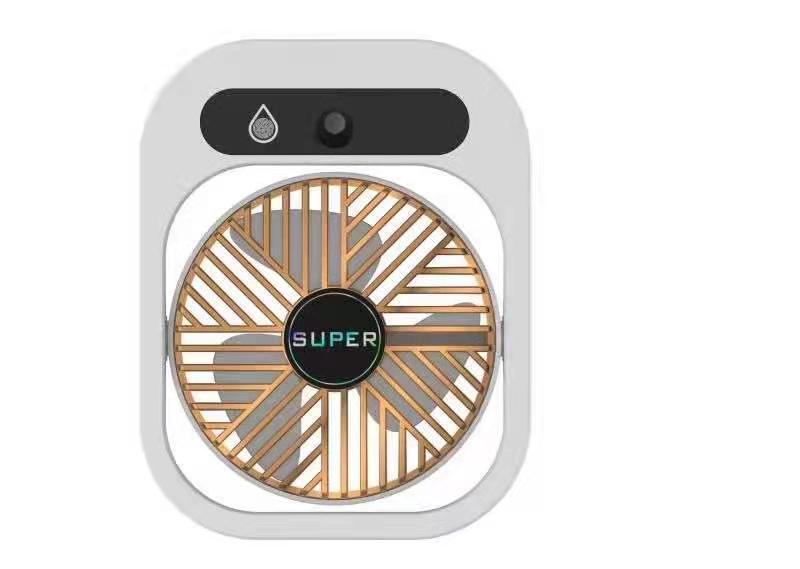 LAURENJAY 3-Speed Portable Misting Fan, Humidifier & Cooler: USB Rechargeable Desk Fan, UK Plug