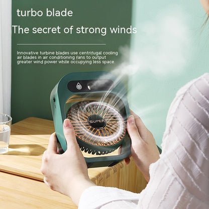 LAURENJAY 3-Speed Portable Misting Fan, Humidifier  & Cooler: USB Rechargeable Desk Fan, UK Plug