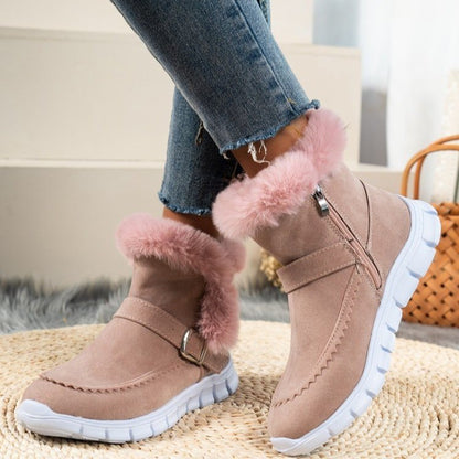 Winter Boots - Warm,comfortable and fleece-lined with buckle strap detail