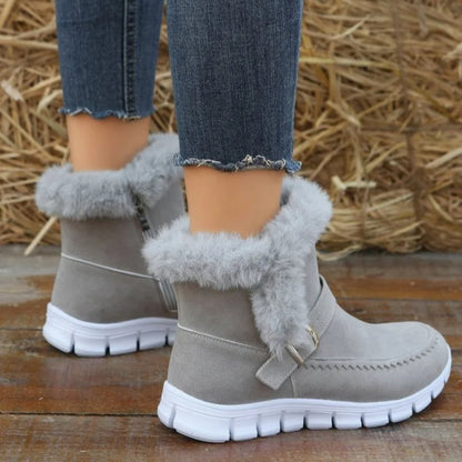 Winter Boots - Warm,comfortable and fleece-lined with buckle strap detail