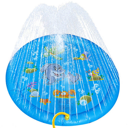 LAURENJAY Splash Pad for Dogs Kids,51" Anti-Slip Dog Pool Dog Splash Pad Doggie Pool,Thicken Sprinkler Pool Summer Outdoor Water Toys Backyard Fountain Play Mat For Pet Dog Cat