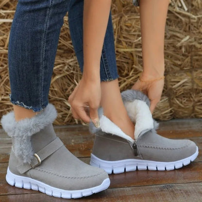 Winter Boots - Warm,comfortable and fleece-lined with buckle strap detail