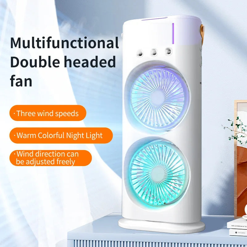 Multi-functional Double Head Spray Fan