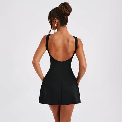 Open back mini dress