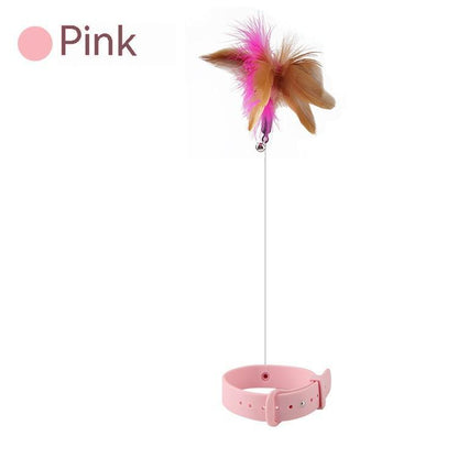 Pet Toy Multi-functional Binding Foot Table Leg Collar Feather Silicone Cat Teaser