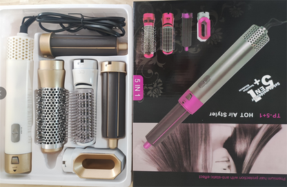 Five-in-one Hot Air Comb Automatic Hair Curler For Curling Or Straightening