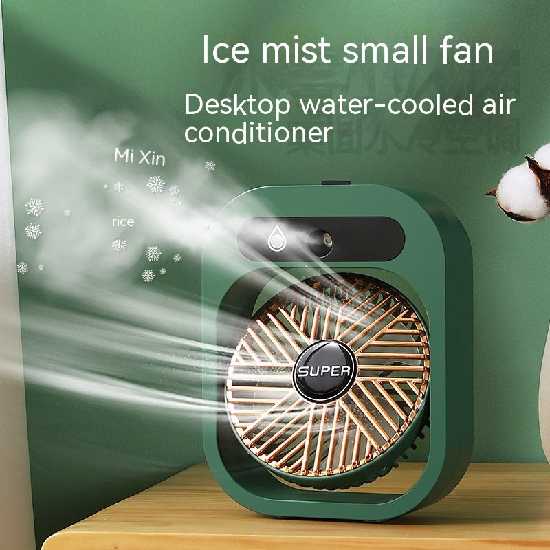 LAURENJAY 3-Speed Portable Misting Fan, Humidifier  & Cooler: USB Rechargeable Desk Fan, UK Plug