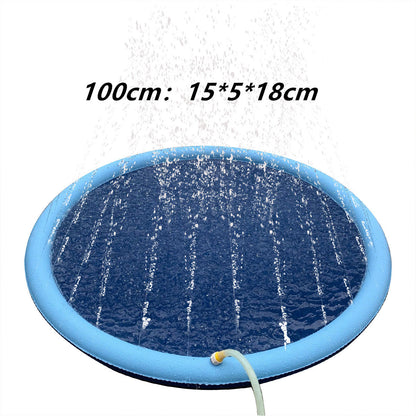 LAURENJAY Splash Pad for Dogs Kids,51" Anti-Slip Dog Pool Dog Splash Pad Doggie Pool,Thicken Sprinkler Pool Summer Outdoor Water Toys Backyard Fountain Play Mat For Pet Dog Cat