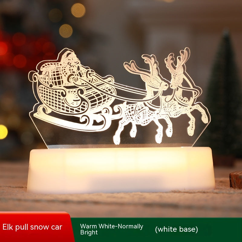 Christmas Decoration, 3D Lamp, Acrylic LED Night Lights, New Year, Christmas Gift, Christmas Ornaments