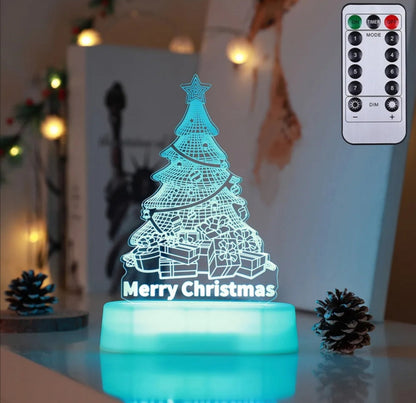 Christmas Decoration, 3D Lamp, Acrylic LED Night Lights, New Year, Christmas Gift, Christmas Ornaments