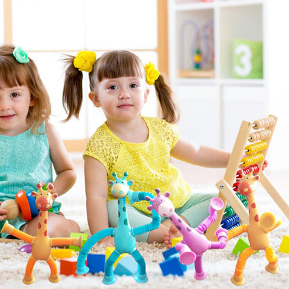 Giraffe Pop Tubes: Stretchable Sensory Fidget Toy for Kids and Adults