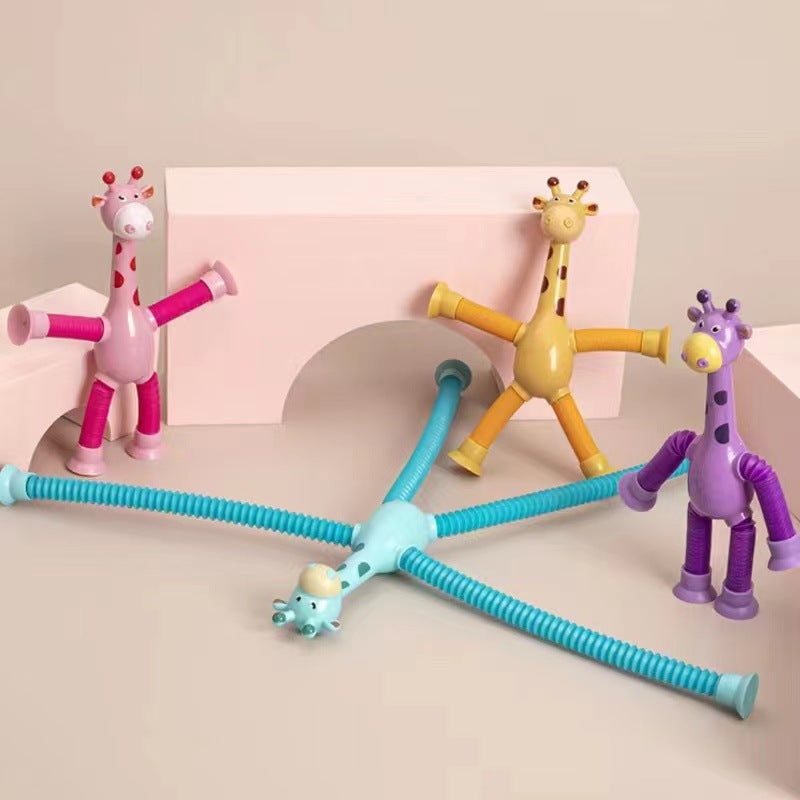 Giraffe Pop Tubes: Stretchable Sensory Fidget Toy for Kids and Adults