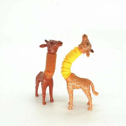 Giraffe Pop Tubes: Stretchable Sensory Fidget Toy for Kids and Adults