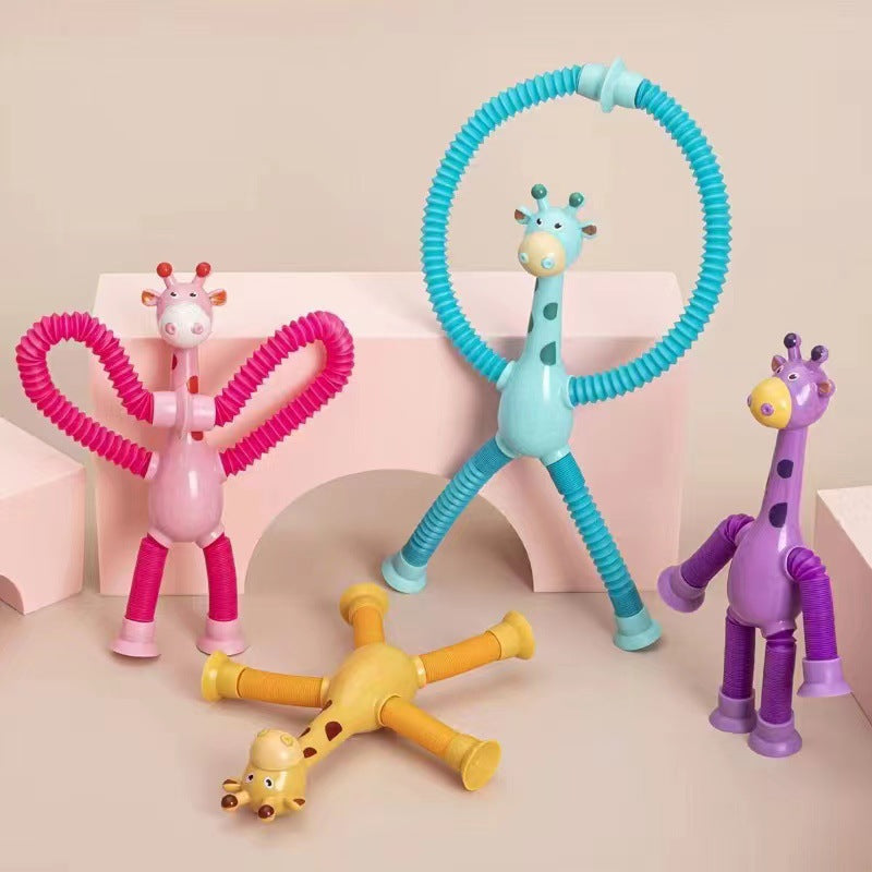 Giraffe Pop Tubes: Stretchable Sensory Fidget Toy for Kids and Adults